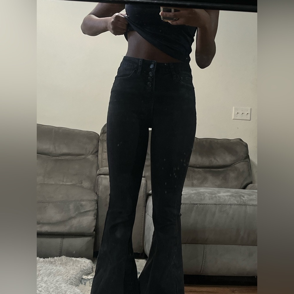 Elegant Black Flare & Wide Leg Jeans